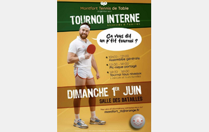 2e EDITION DU TOURNOI INTERNE DU CLUB